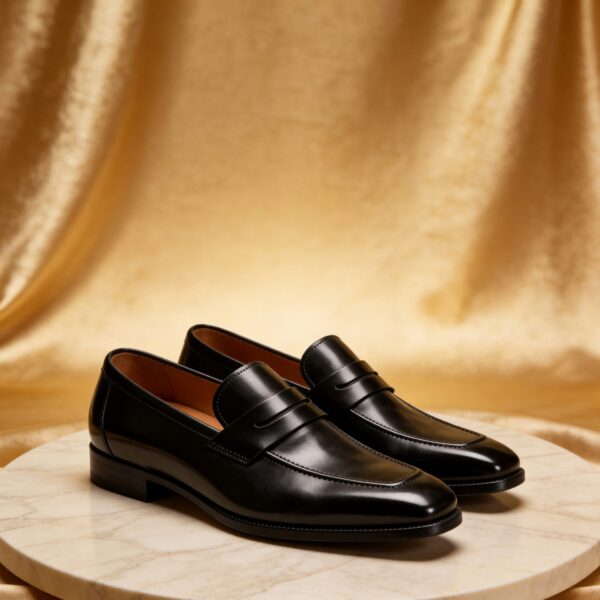 Plain Penny Loafer men's formal leather dress shoe, GRANDMARK promotional photo Plain Penny Loafer men's formal leather dress shoe, GRANDMARK promotional photo