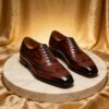 Polished Wingtip Oxford men's formal leather dress shoe, GRANDMARK promotional photo