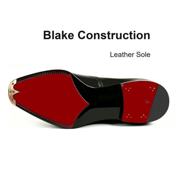Polished Wingtip Oxford leather sole, Blake construction