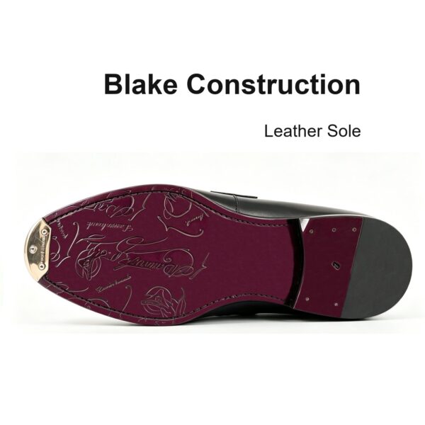 Round-Toe Penny Loafer leather sole, Blake construction