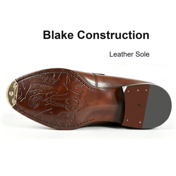 Round-Toe Penny Loafer leather sole, Blake construction
