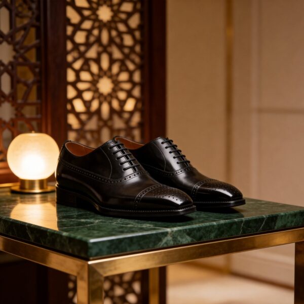 Semi-Brogue Cap-Toe Oxford men's formal leather dress shoe, GRANDMARK promotional photo