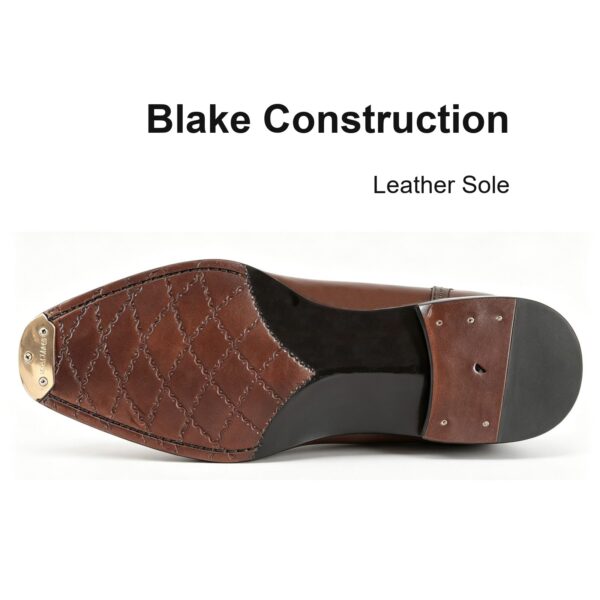 Semi-Brogue Cap-Toe Oxford leather sole, Blake construction