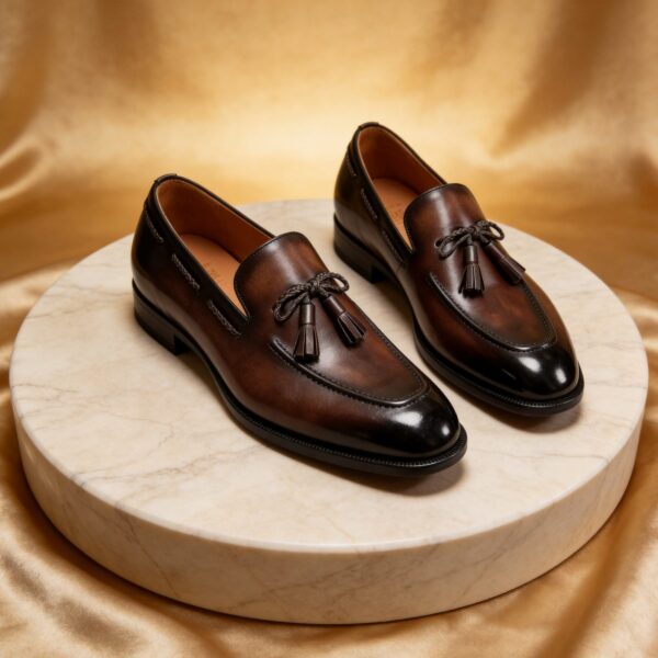 Braided-Knot Tassel Loafer men's formal leather dress shoe, GRANDMARK promotional photo