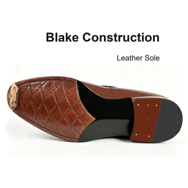 Braided-Knot Tassel Loafer leather sole, Blake construction