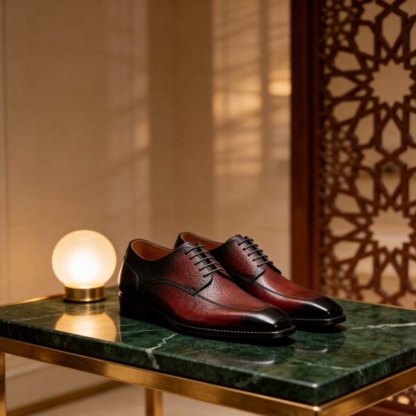 Textured Apron Derby men's formal leather dress shoe, GRANDMARK promotional photo Textured Apron Derby men's formal leather dress shoe, GRANDMARK promotional photo