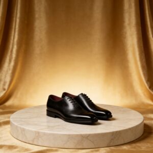 Wholecut Oxford men's formal leather dress shoe, GRANDMARK promotional photo Wholecut Oxford men's formal leather dress shoe, GRANDMARK promotional photo